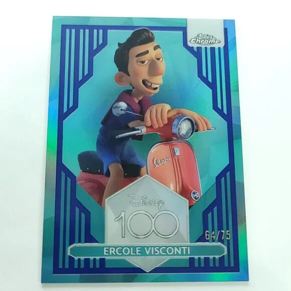2023 Topps Chrome Disney 100 Ercole Visconti Blue Refractor Limited 64/75